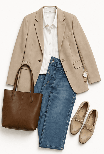 AI-generated outfit built from your wardrobe pieces